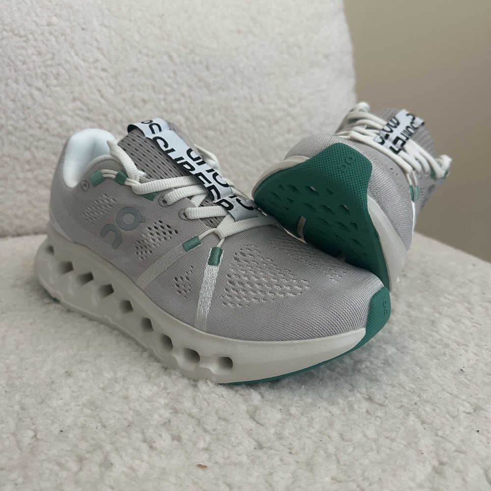 On Running Sneakers in Gray and Green